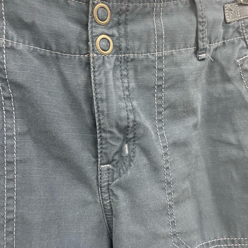 Eddie Bauer Blue Drawstring Hem‎ Cargo  Mercer Fit Bermuda Shorts Petite 2 - Picture 2 of 11